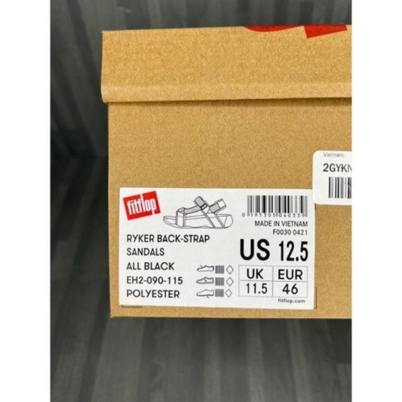 FitFlop Ryker Sandals Black Men's 12.5 - Picture 7 of 7